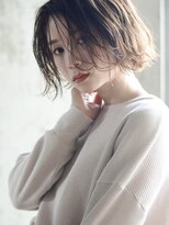 エルランカ(L.lanka)&nbsp;前下がりボブ/切りっぱなしボブ/ニュアンスパーマぷつっとカット