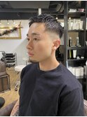 束感ショート　波巻き　ハイライト マッシュパーマ