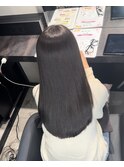 エアリーロングレイヤーカット髪質改善カラーアッシュグレージュ