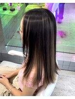 レコ 渋谷(LECO)&nbsp;艶髪ハイトーンコントラストアンブレラカラーミルクティーカラー