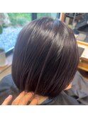 小顔カットボブ/秋色透明感カラー/マロンブラウン