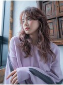 パーマ風ロングヘアー20代/30代/40代/50代/庭瀬