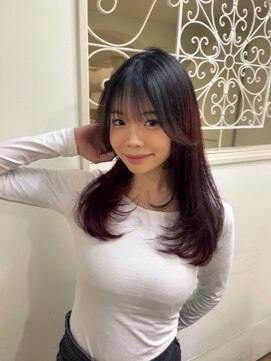 ニュイ 高槻 阪急茨木店(nui) 黒髪ボブルフネビージュ小顔ワンレンスペインカール