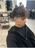 波巻きツイストスパイラルパーマ/フェザーパーマ/眉毛/メンズ 