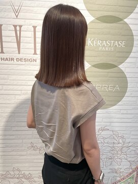 ヘアーデザイン ビビッド(HAIR DESIGN VIVID) 切りっぱなしボブ/切りっぱなし/セミロング/艶カラー/大人カラー