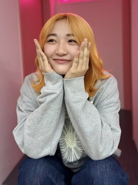 ダズリングディア(Dazzling Deer) オレンジ/ペールオレンジ/オレンジベージュ/ボブ/大人ボブ