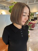 マルフェ 天王寺(marfe)&nbsp;【marfe】センターパート＿ベージュボブ＿切りっぱなしボブ