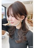 ミディアムレイヤー顔周りレイヤーハッシュカット韓国へア