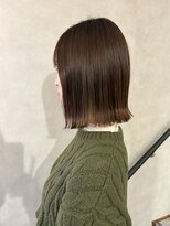 ヴィサージュメゾン(VISAGE maison)&nbsp;ピンクベージュ系切りっぱなしボブ