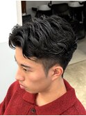 刈り上げセンターパート/波巻きツイストスパイラル/西長堀