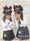 体育祭爆盛りハーフアップヘアセット盛り髪