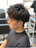 MEN’S/リバースセンターパート/ニュアンスパーマ/新宿