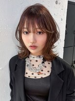 アルバム 新宿(ALBUM SHINJUKU)&nbsp;ウルフボブ顔周りレイヤー前髪カット_F21574
