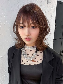 アルバム 新宿(ALBUM SHINJUKU) ウルフボブ顔周りレイヤー前髪カット_F21574