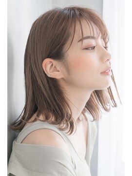 サンク 大船鎌倉店(sunc) ミディアム×外ハネ切りっぱなし×小顔..