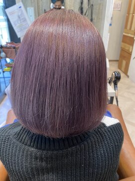 ヘアーサロン キー(Key) クリアバイオレットボブ