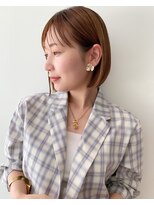 センス(SENSE)&nbsp;【SENSE 自由が丘】ミニボブ×シースルーバング×ベージュカラー