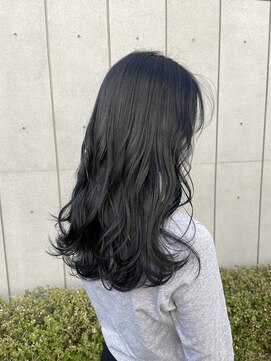 アクアオモテサンドウ(ACQUA omotesando) ＊ブリーチなし就活カラーブルーブラックブルーアッシュグレー