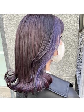 エストアール フクオカ 福岡博多店(est-r. Fukuoka) インナーカラー/イヤリングカラー/ネイビーカラー