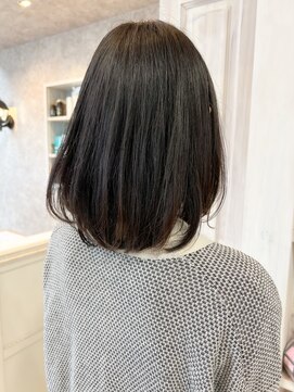 キャアリー(Caary) 福山市美容室Caary人気 丸みミディアムボブブルージュカラー