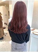 鮮やかカシスブラウン×大人ロングウェーブ