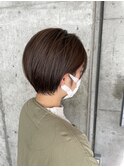 ACE 横浜 耳掛けハンサムショート×アッシュブラウン