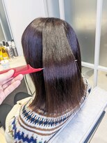 ナカドット エマノン 池袋(__naka.__ EMANON) ミディアム縮毛矯正チョコレートブラウンヘアー