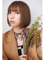 アッシュ 池袋店(Ash)&nbsp;10代20代30代『ミルクティーベージュのあごラインボブ』＃池袋駅