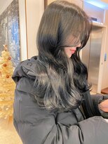 ナナナパレナ 梅田店(nanana parena) 艶めくブルーグレージュカラー×韓国レイヤー