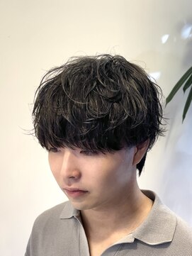 リンダ(LYNDA) ダークアッシュ/シャドウパーマ/メンズショート/仙台