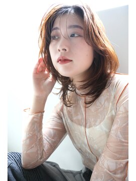 ビハインドザカーテン(BEHIND THE CURTAIN) ワンカールミディ[デザインカラーレイヤーカットウェットヘア]