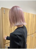 【リアン】ピンクベージュ/ブリーチ/ボブ