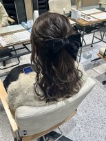 ゼストララ(ZEST Lara)&nbsp;結婚式ヘアセット☆ハーフアップアレンジ【吉祥寺】misaki