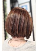 30代40代50代60代前下がりボブ/ハイライト/白髪ぼかし/白髪染め
