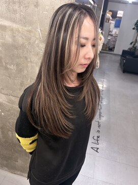 キング 高槻(K!ng) 縮毛矯正髪質改善ハイライトレイヤーカット高槻美容室エクステ