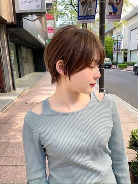 イメチェン外ハネボブ美髪ワイドバング/ショートボブ髪質改善