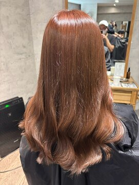 アフィナー(Afinar) 【横浜/横浜駅】ブリーチなしダブルカラー/アプリコットブラウン