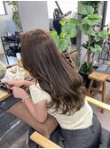 ☆透明感ブラウングレージュ髪質改善レイヤーカットブリーチなし
