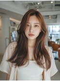 透明感シアーブラウン/レイヤーカット