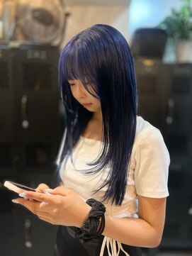 ヴァイス 渋谷店(VAICE) ネイビーブルー/ブリーチ1回～◎