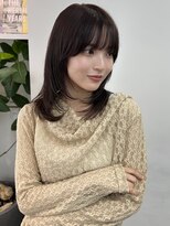 イヴォーク トーキョー(EVOKE TOKYO)&nbsp;レイヤー/ミディアム・ロング/20代/顔周り/ブラウンベージュ