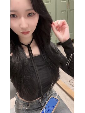 ラベスト キョウト(LOVEST) 韓国レイヤー前髪なし髪質改善ブルーブラック