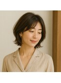 ミセスレイヤーミディアムボブ　20代 30代 40代 50代 60代