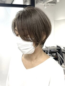 白髪ぼかし/ハイライト/ショートカット/40代50代/【北堀江】