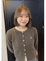 メロウ 神戸三宮(mellow)&nbsp;明るめベージュブラウン×ワンカールボブ