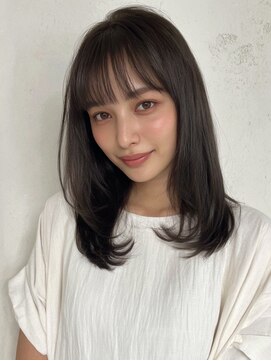 コトンアトリエ 人形町(COTON atelier) 着物ヘア/ダークアッシュ/ミディアムレイヤーカット/人形町