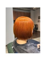 ヘアーナセル(HAIR NACER)&nbsp;ミニボブ/オレンジカラー/ボブ/10代/20代/30代/似合わせカット