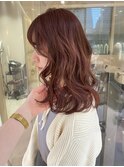 ブリーチなしピンクベージュ