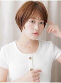 シースルーバング丸みボブローズベージュTd3浦和20代30代40代