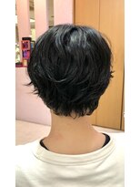 ドゥ スタイル 三国ヶ丘店(Duex Style)&nbsp;【大人の黒髪ショート】柔らか抜け感、アンニュイパーマ